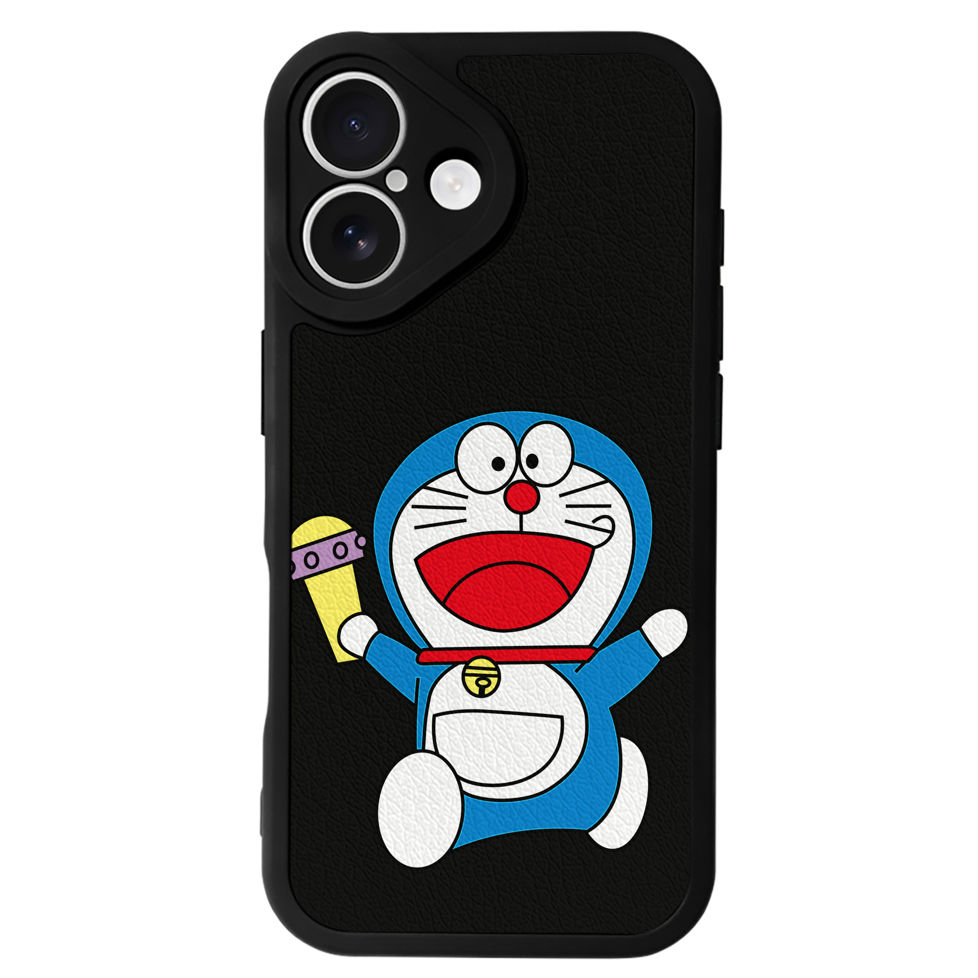 （画像用） ドラえもん Doraemon 【iPhone 16シリーズ対応】シリコンスマホケース（レザー調） 材質：シリコン